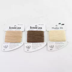 Lot of 3 Rainbow Linen & Matte 18 Cotton Thread 20 & 15 yds. Each New