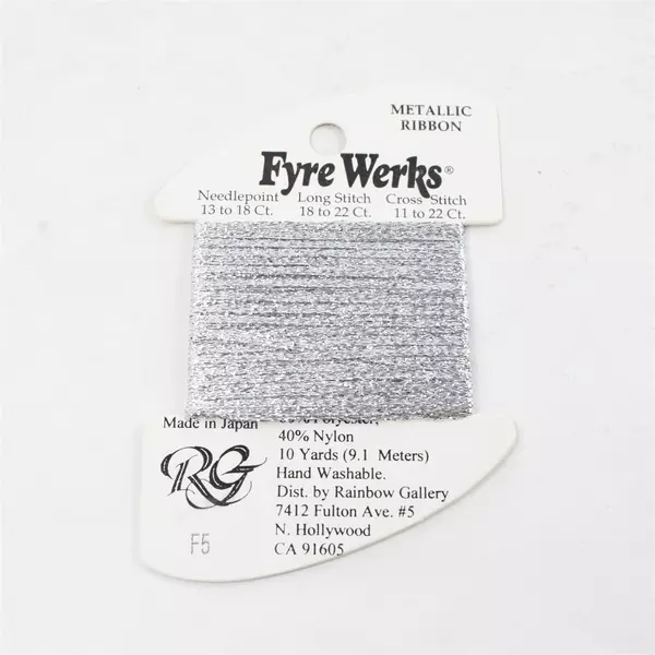 Lot of 3 Fyre Werks Soft Sheen and Metallic Ribbon 10 Yds. Each New