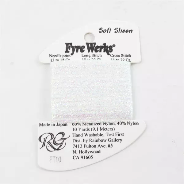 Lot of 3 Fyre Werks Soft Sheen and Metallic Ribbon 10 Yds. Each New