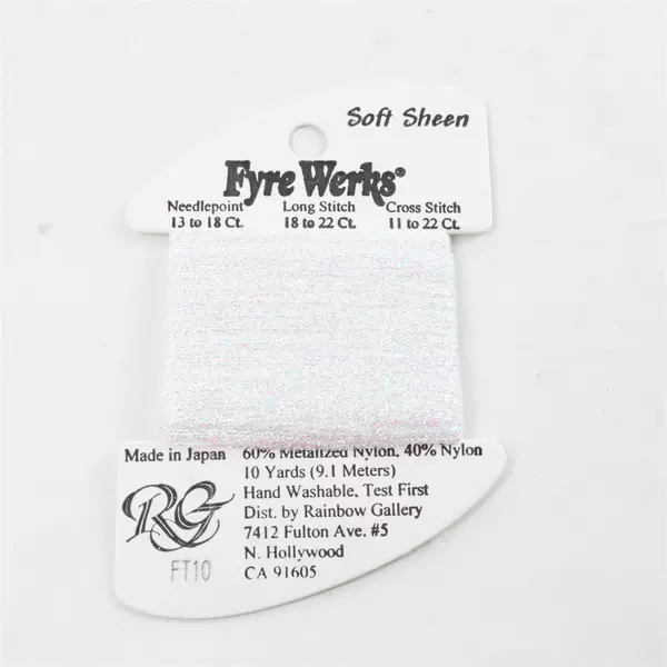 Lot of 3 Fyre Werks Soft Sheen and Metallic Ribbon 10 Yds. Each New