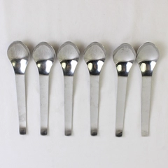 Lot of 6 Mikasa Profile Pattern Oval Bowl Soup Spoons 18/8 Stainless 8.25"