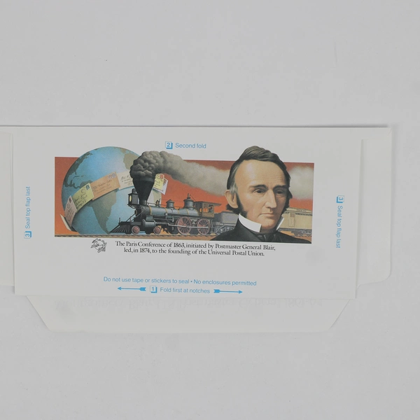 1989 Montgomery Blair US Postmaster General 1861-64 39¢ Aerogramme Unused
