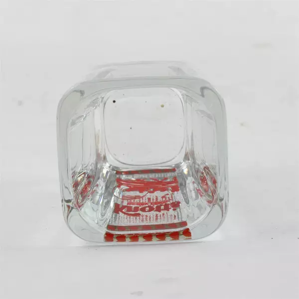 Vintage Knott's Berry Farm Shot Glass Gold Red Amusement Park Souvenir