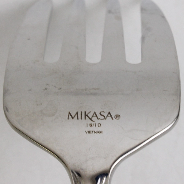 Lot of 2 Tatum Frost by Mikasa Serving Fork Spoon Stainless Steel Frost Center