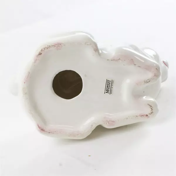 Midwest Importers White Porcelain Bunny Laying Statue 7" Tabletop Decor