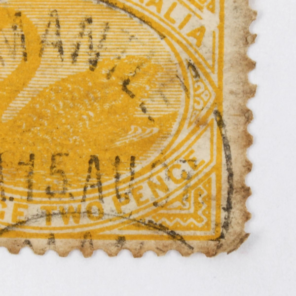 Western Australia Swan 2d Stamp Yellow Used Fremantle Postmark