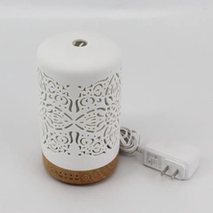 Earnest Living White Ceramic Essential Oil Diffuser with Timer Night Light
