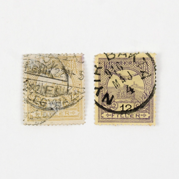 Lot Of 5 Hungary Magyar Kir Posta Turul Bird St Stephens Crown Stamps Used