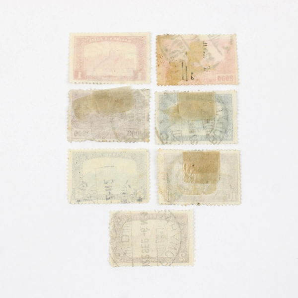 Lot Of 7 Hungary Magyar Kir Posta Parliament 2/2.5/3/10/1000/2000 Korona Stamps 