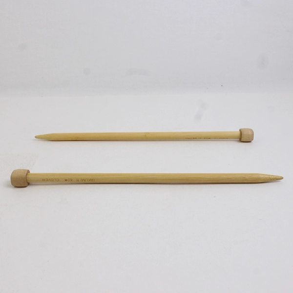 Pair of Clover Wooden Knitting Needles Takumi 11 8.0mm