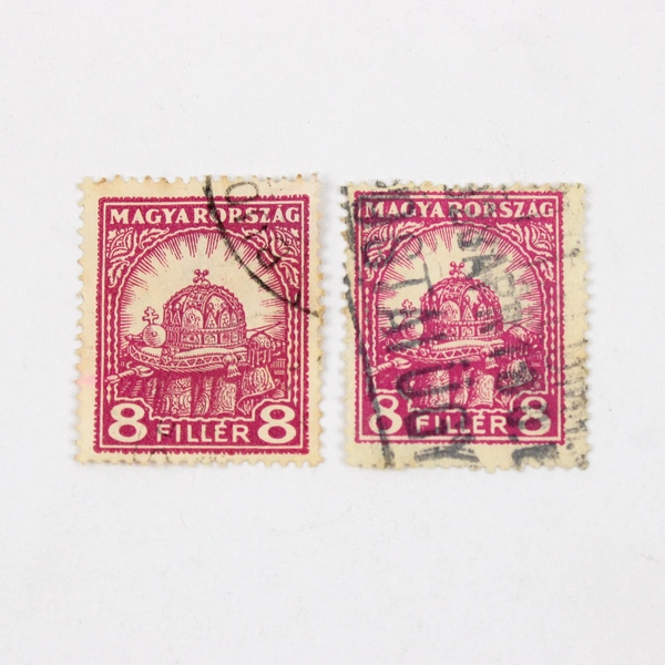 Lot Of 5 Hungary Magyarorszag 8/16/50 Filler Stamps 1920s Postmarked Used 