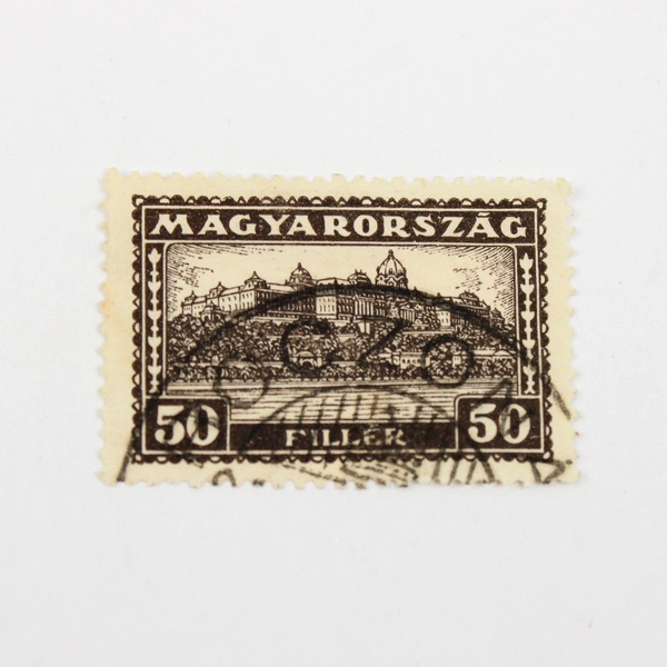 Lot Of 5 Hungary Magyarorszag 8/16/50 Filler Stamps 1920s Postmarked Used 