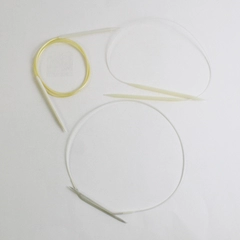 Lot of 3 Plastic Clear Lace Circular Knitting Needles 
