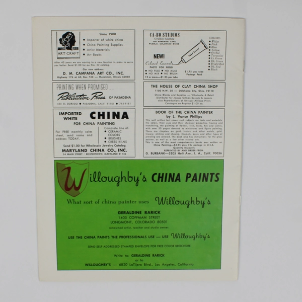 Vintage The China Decorator Magazine December 1973 Christmas Issue Vol 18 #12