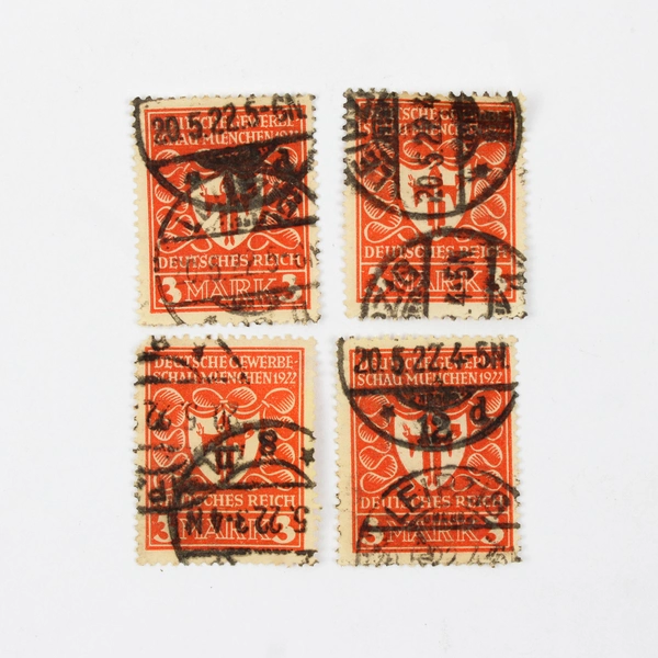Lot Of 10 Germany Deutsches Reich 1922 3 Mark 10 Mark Stamps Used