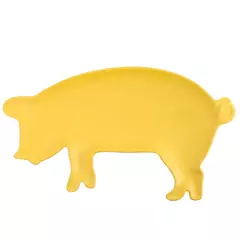 Summer Brand Yellow Pig Serving Tray Melamine Material 17 in Long x 9.5 in. Wide