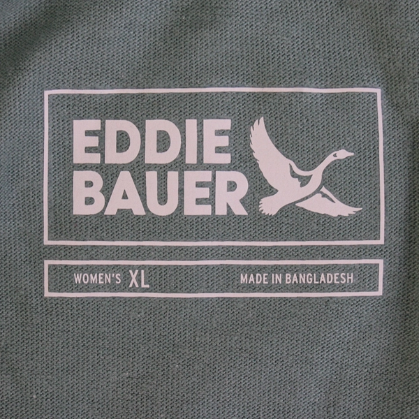 Eddie Bauer Green Moth Graphic T-Shirt Women's Size XL