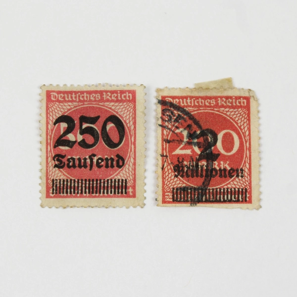 Lot of 8 Germany Deutsches Reich Saufend Hyperinflation Stamps Used 1920s