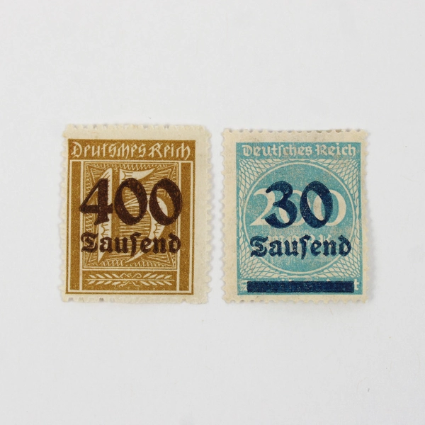 Lot of 8 Germany Deutsches Reich Saufend Hyperinflation Stamps Used 1920s