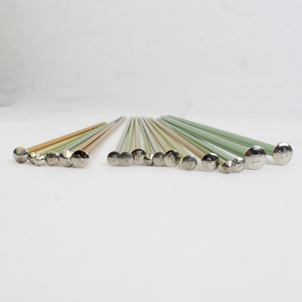 Lot 9 Pairs Vintage Aluminum Single Point Knitting Needles 2 5 6 8 11