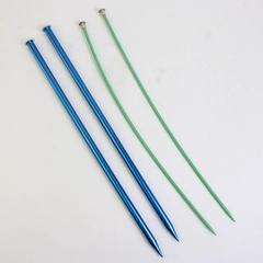 Lot 2 Sets Vintage Hero Single Point Knitting Needles Sizes 6 and 15