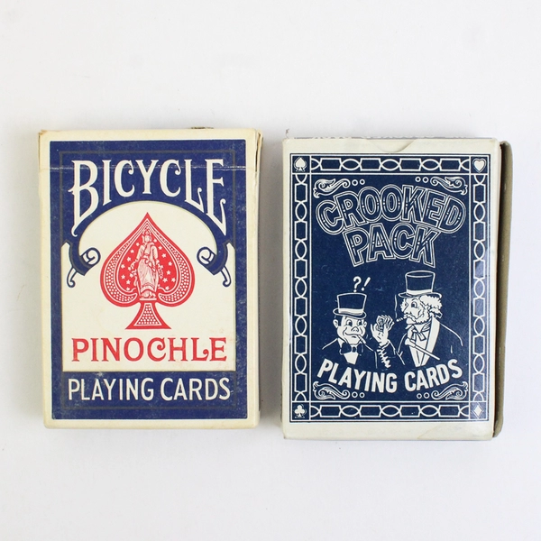 Lot Of 2 Bicycle Pinochle Playing Cards & The Crooked Pack (Opened, Complete)