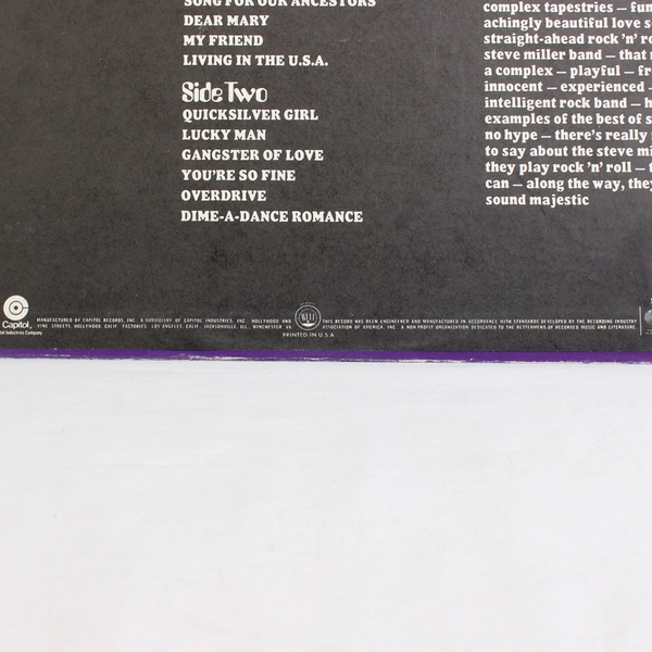 The Steve Miller Band Living In The USA LP 1973 SF-719