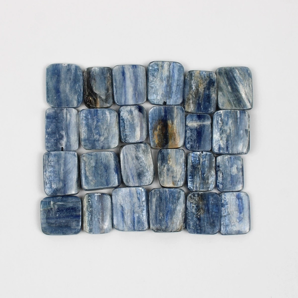 Lot of 58 Blue & Green Gemstone Cabochon Beads Lapis Lazuli Seraphinite Kyanite