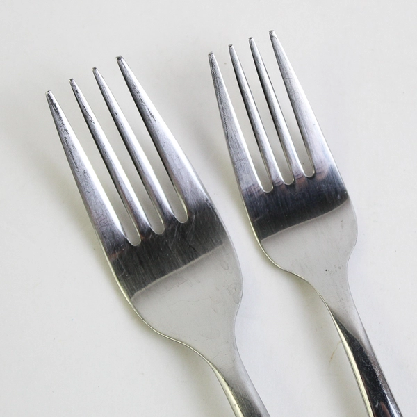 Lot 6 IKEA Tallagd Pattern Stainless 4 Dinner Forks (8.25") 2 Salad Forks (7") 