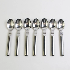 Lot of 7 IKEA Unknown Pattern 18/8 Stainless Oval Soup Spoons 7.5" Rare HTF