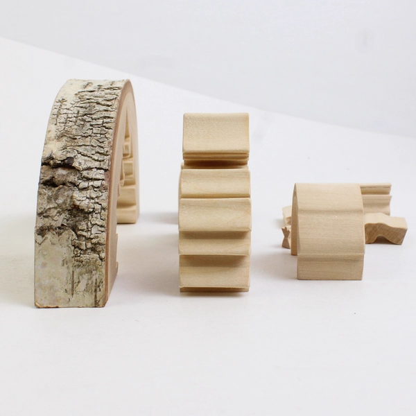 Handmade Laser Cut Wooden Nativity Scene Cute Small 6.75" Long 3" Tall