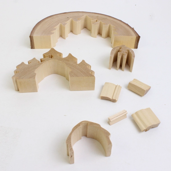 Handmade Laser Cut Wooden Nativity Scene Cute Small 6.75" Long 3" Tall