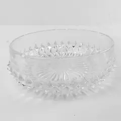 Vintage Indiana Glass Diamond Point Clear Glass Bowl 7.75in
