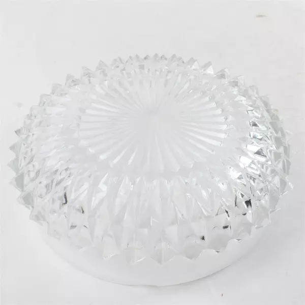 Vintage Indiana Glass Diamond Point Clear Glass Bowl 7.75in