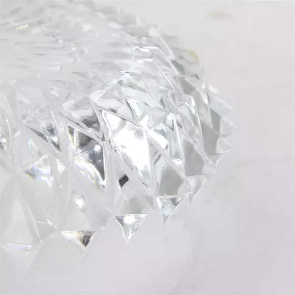 Vintage Indiana Glass Diamond Point Clear Glass Bowl 7.75in