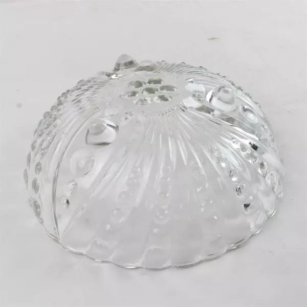 Vintage Anchor Hocking Burple Bubble 3-Toe Footed Clear Glass Serving Bowl