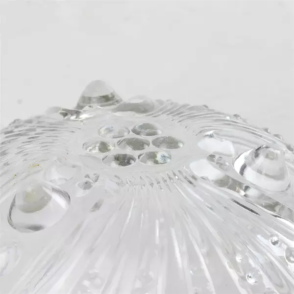 Vintage Anchor Hocking Burple Bubble 3-Toe Footed Clear Glass Serving Bowl