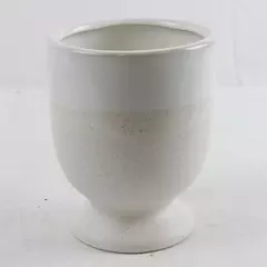 Laney White Ceramic Vase Speckled Bottom Modern 6.5in