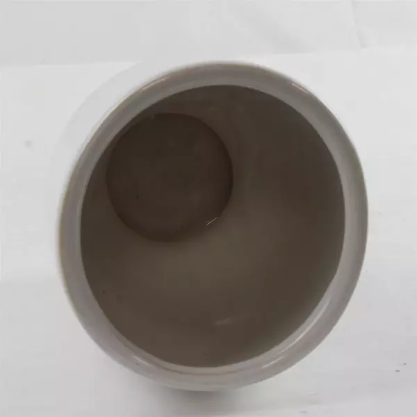 Laney White Ceramic Vase Speckled Bottom Modern 6.5in