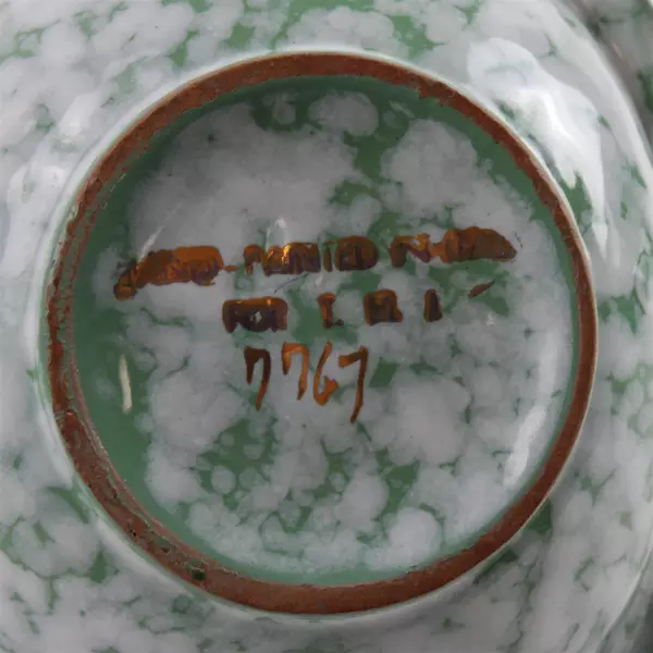 Vintage Hand-Painted Italian Ceramic Basket Marked Made in Italy