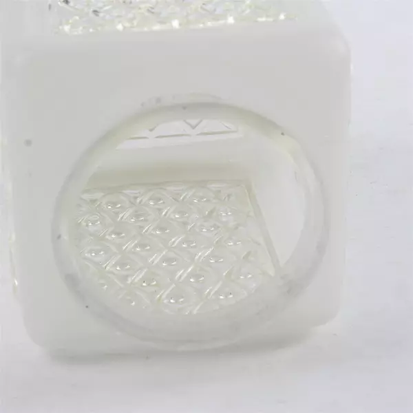 Vintage Frosted Clear Glass Square Porch Light Cover Diamond Quilt