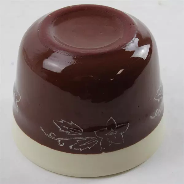 Vintage Oxford Stoneware Bowl Snow Flower Pattern 3.5" Collectible