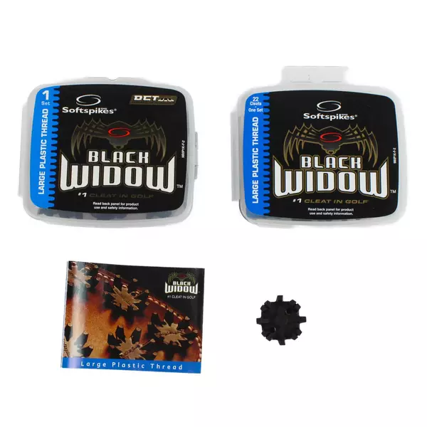 2 Boxes Black Widow Golf Soft Spikes Cleats 30 Total 