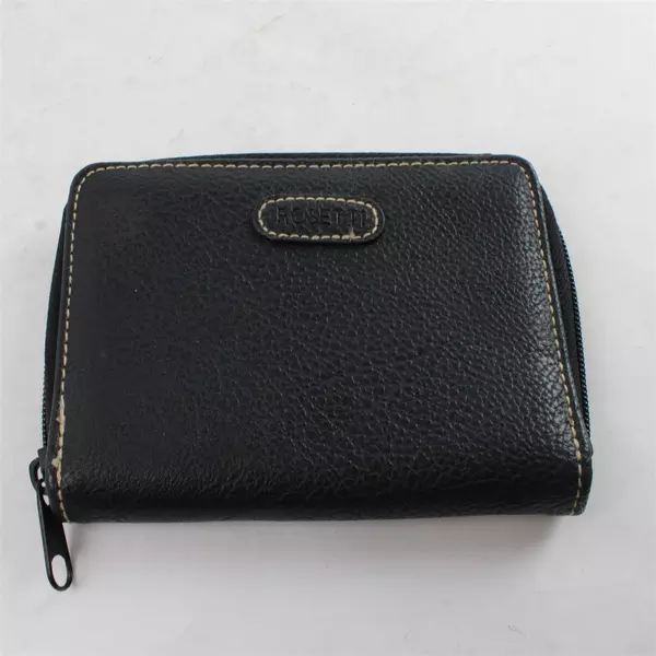 Rosetti Women's Black Zipper Wallet Compact Credit Card Coin Purse