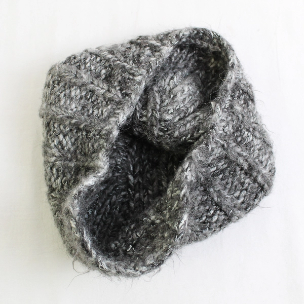 Desar Inc Gray Knitted Hat With Small Brim One Size Acrylic/Azlon/Wool