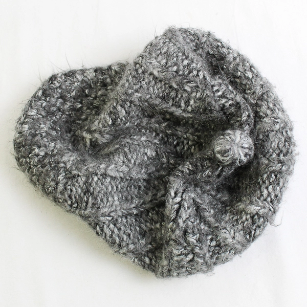 Desar Inc Gray Knitted Hat With Small Brim One Size Acrylic/Azlon/Wool