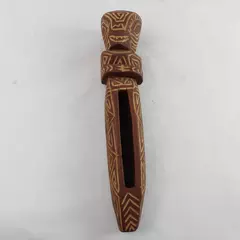 Bora Bora Carved Wooden Figure Souvenir Hand-Carved Island Collectible