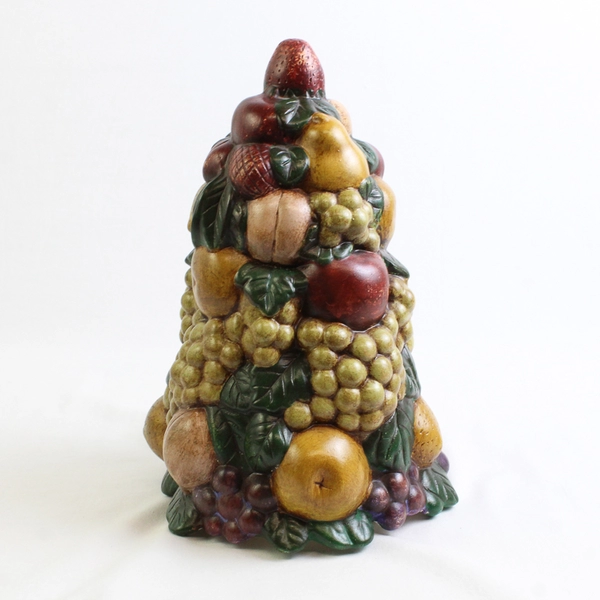 Unbranded Multicolor Ceramic Holland Mold Painted Fruit Tree Figurine 11.5" Tall