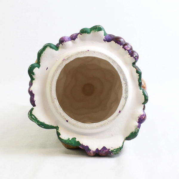 Unbranded Multicolor Ceramic Holland Mold Painted Fruit Tree Figurine 11.5" Tall