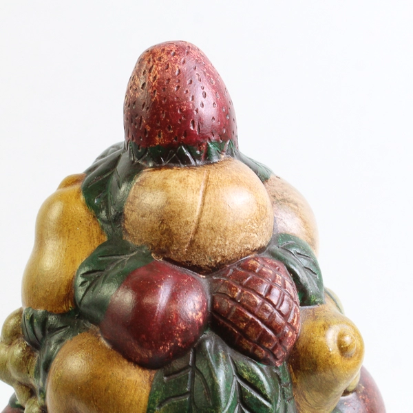 Unbranded Multicolor Ceramic Holland Mold Painted Fruit Tree Figurine 11.5" Tall